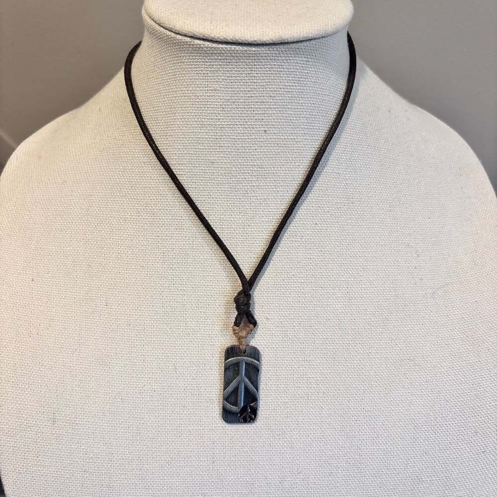 Hope and Peace Adjustable Pendant Necklace